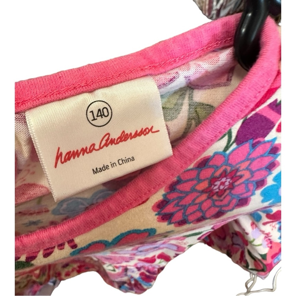 Hanna Andersson Floral Dress Girls Size 140 cm (Size 10)Long Sleeve Knee Length - Picture 2 of 7